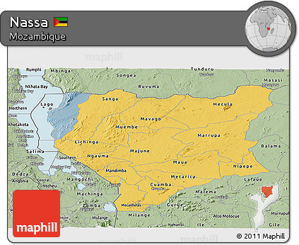 Savanna Style Panoramic Map of Nassa