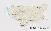 Shaded Relief Panoramic Map of Nassa, cropped outside