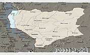 Shaded Relief Panoramic Map of Nassa, darken