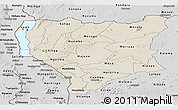 Shaded Relief Panoramic Map of Nassa, desaturated