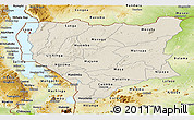 Shaded Relief Panoramic Map of Nassa, physical outside