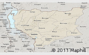 Shaded Relief Panoramic Map of Nassa, semi-desaturated