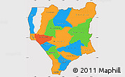 Political Simple Map of Nassa, cropped outside