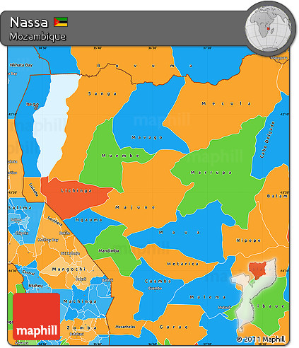 Political Simple Map of Nassa