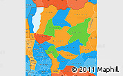 Political Simple Map of Nassa, political shades outside