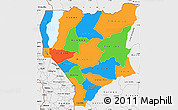 Political Simple Map of Nassa, single color outside, borders and labels