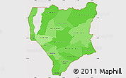 Political Shades Simple Map of Nassa, cropped outside