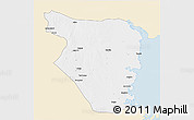 Classic Style 3D Map of Buzi, single color outside