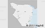 Gray 3D Map of Buzi, single color outside
