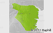Physical 3D Map of Buzi, lighten, desaturated