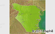 Physical 3D Map of Buzi, satellite outside
