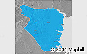 Political 3D Map of Buzi, desaturated