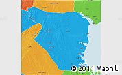 Political 3D Map of Buzi