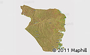 Satellite 3D Map of Buzi, cropped outside