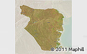 Satellite 3D Map of Buzi, lighten