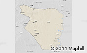 Shaded Relief 3D Map of Buzi, desaturated