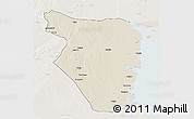 Shaded Relief 3D Map of Buzi, lighten