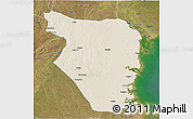 Shaded Relief 3D Map of Buzi, satellite outside