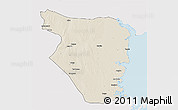 Shaded Relief 3D Map of Buzi, single color outside