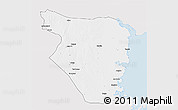 Silver Style 3D Map of Buzi, single color outside