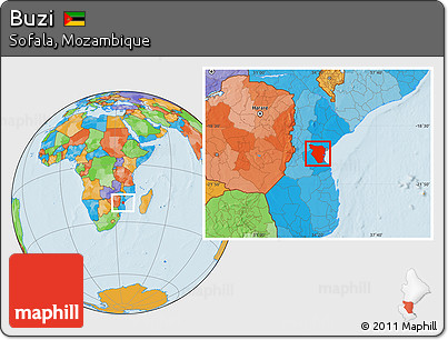 Political Location Map of Buzi