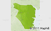 Physical Map of Buzi, lighten