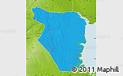 Political Map of Buzi, physical outside