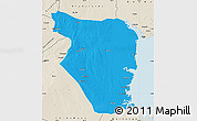 Political Map of Buzi, shaded relief outside