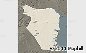 Shaded Relief Map of Buzi, darken