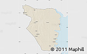 Shaded Relief Map of Buzi, single color outside