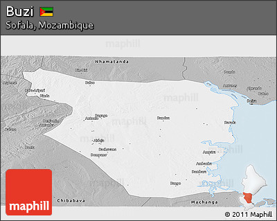 Gray Panoramic Map of Buzi