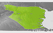 Physical Panoramic Map of Buzi, desaturated