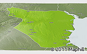 Physical Panoramic Map of Buzi, semi-desaturated
