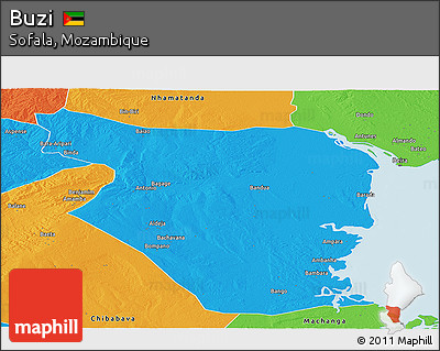 Political Panoramic Map of Buzi