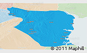 Political Panoramic Map of Buzi, lighten
