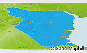 Political Panoramic Map of Buzi, physical outside