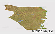 Satellite Panoramic Map of Buzi, cropped outside