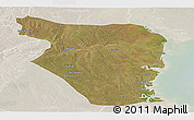Satellite Panoramic Map of Buzi, lighten