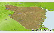 Satellite Panoramic Map of Buzi, physical outside