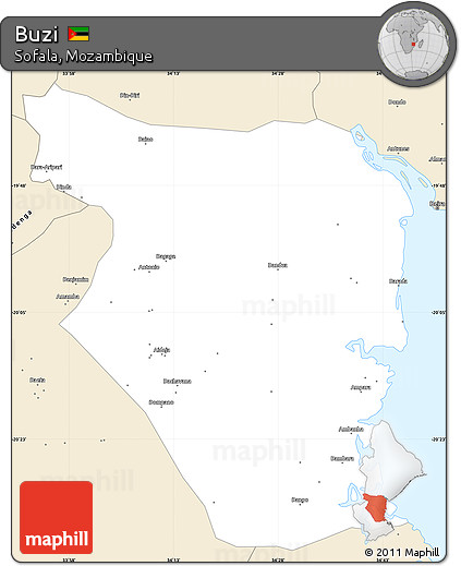 Classic Style Simple Map of Buzi