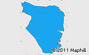 Political Simple Map of Buzi, cropped outside