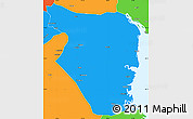 Political Simple Map of Buzi