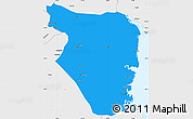 Political Simple Map of Buzi, single color outside, borders and labels