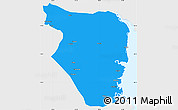Political Simple Map of Buzi, single color outside