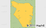 Savanna Style Simple Map of Buzi, cropped outside