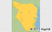 Savanna Style Simple Map of Buzi, single color outside