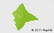 Physical 3D Map of Caia, single color outside
