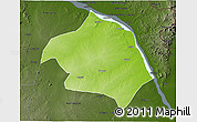 Physical 3D Map of Chemba, darken