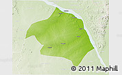 Physical 3D Map of Chemba, lighten