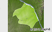 Physical Map of Chemba, darken